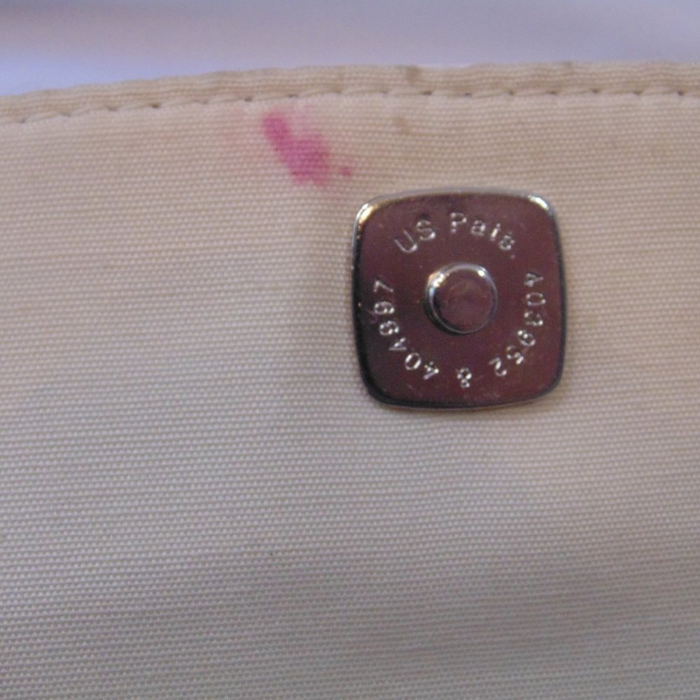 Liz Claiborne Accesories Purse Shoulder Double Handles faux reptile trim White - Picture 8 of 8